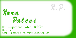 nora palcsi business card